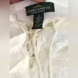 LRL Ralph Lauren embroidered muslin style dress